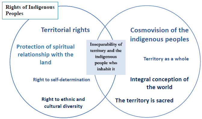  Inseparability of territory and the indigenous people who inhabit it: systematic interpretation of the rights of indigenous peoples in line with their world view of territory